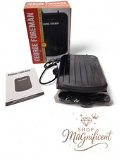 George Foreman Small Electric Fit Grill Non-Stick, Healthy, Black, 760W