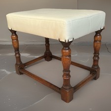 Vintage Solid Oak Ottoman foot