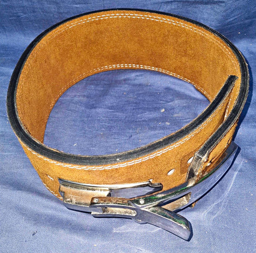 Brown leather powerlifting - brown,