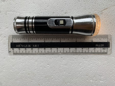 VINTAGE BLACK/SILVER EVEREADY TORCH/FLASHLIGHT, 1950's