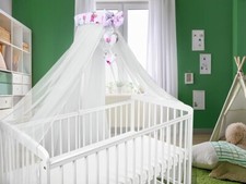 Baby Canopy Drape Mosquito Dressing Net Holder Nursery to Fit Cot Bed