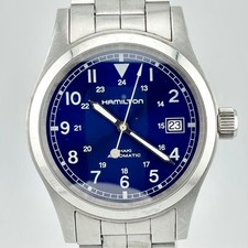 Hamilton Khaki Automatic Date Blue Men's Watch, No Charger, Used