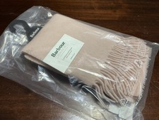 BARBOUR SCARF NEW SEALED AUTHENTIC 100% SOFT LAMBSWOOL PINK BLUSH  BNWT