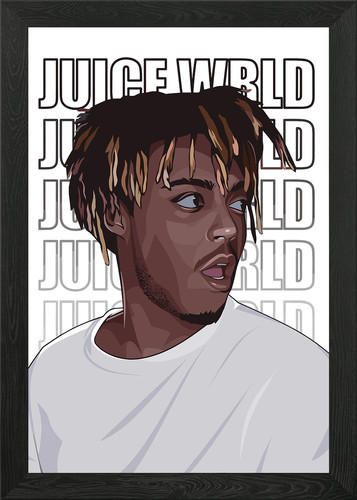 Juice wrld portrait framed - wrld,