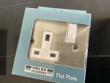Volex Flat Plate 13A 1 Gang
