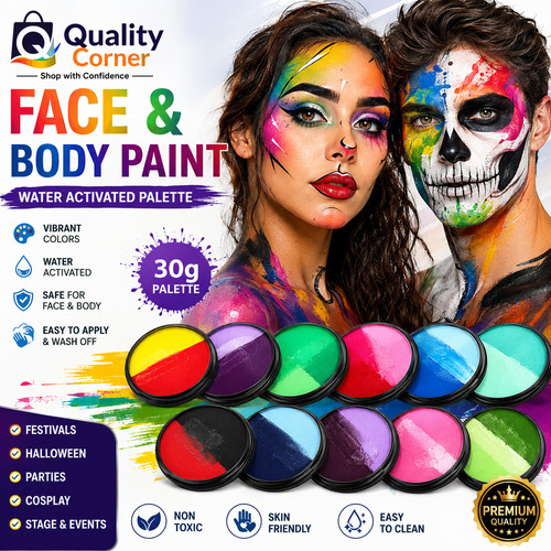 Halloween face body paint - body,