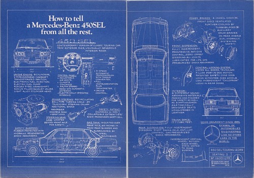 Mercedes benz 450sel blueprint - mercedes-benz,