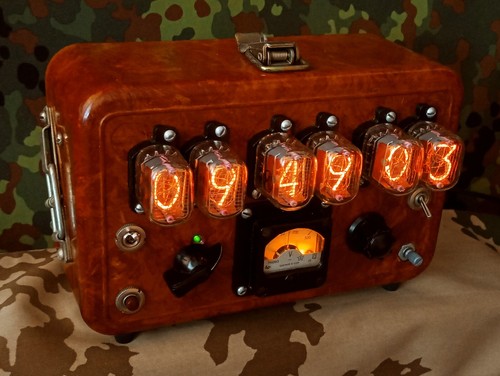 Nixie tube clock military - nixie,