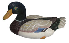 Male Mallard Bird Figurine. Hand painted bird ornament.