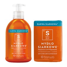 Barwa Anti Acne Face and Body Sulphur Liquid Soap 300ml or Soap Bar 100g