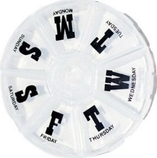 7 Days Week Round Pill Box