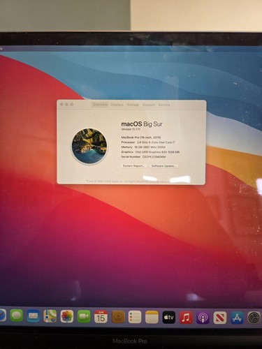 Macbook pro 2019 inch - inch, touch