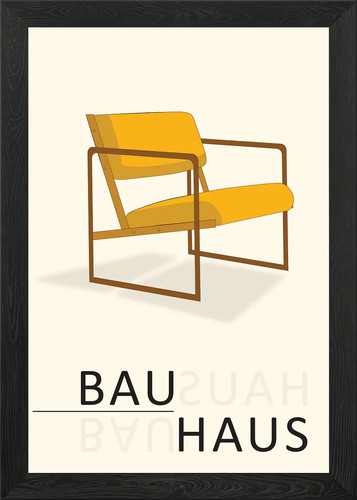 Bauhaus chair yellow framed - chair,