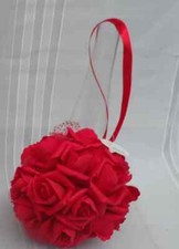 Artificial Red Rose Pomander