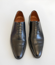 J Fitzpatrick Black Leather Shoes TONY Lace Up Men’s UK 8.5 Wide US 9.5 E