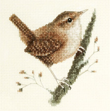 WREN Garden Bird ~ Full counted cross stitch kit + all materials *Fido Stitch