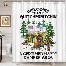 Funny Camper Shower Curtain A