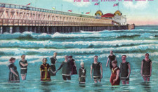 C1910 Long Beach CA Pier Beach