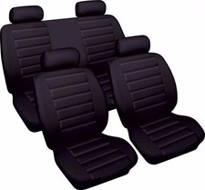 BLACK SEAT COVER SET LEATHER