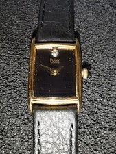 Ladies Pulsar Y580-5179 Quartz Watch with Black Genuine Leather Strap