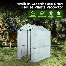 Walk In Greenhouse Grow House Plants Protector Reinforced Outdoor Plastic