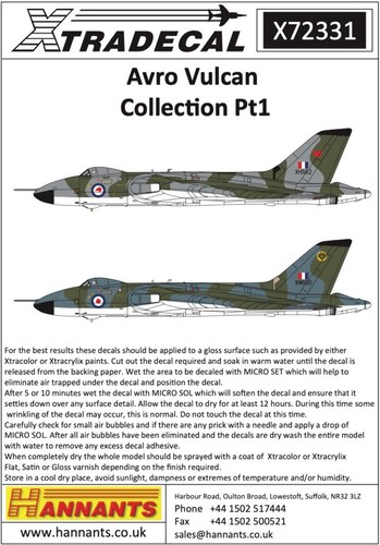 Xtradecal 72331 avro - 1:72,
