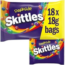 Skittles Darkside Fruity Sweets Party Pack, Ideal for Halloween,324g,18 Funsize