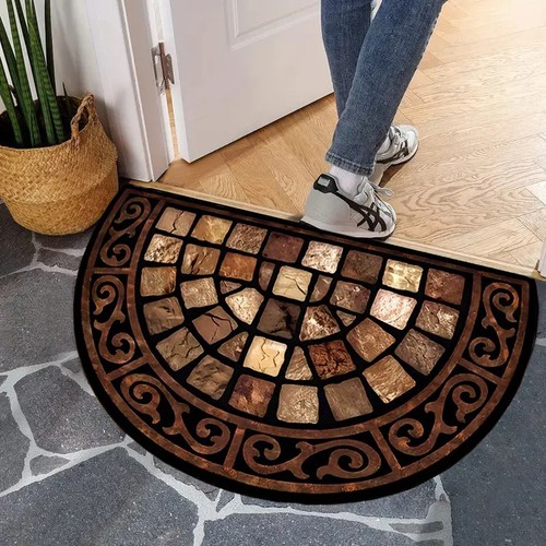 Half moon outdoor door - half, mat