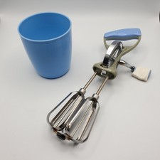 Vintage Retro Egg Beater Hand Whisk Cookie Denmark Food Mixer Kitchenalia