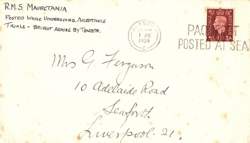 1939 rms mauretania trials - mauretania,