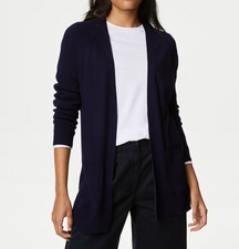 M&S LADIES NAVY EDGE TO EDGE