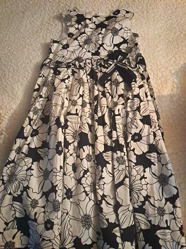 Girls black white floral - girls, 8y