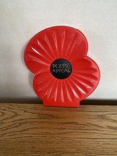 Poppy Appeal mini money box. size 5 inches tall x 4 inches wide
