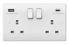 Double Wall Plug Socket 2 Gang