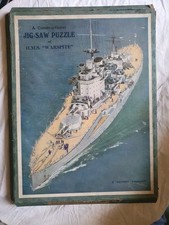 RARE 3d Jig-saw Puzzle ‘H.M.S Warspite’ Constructional Victory