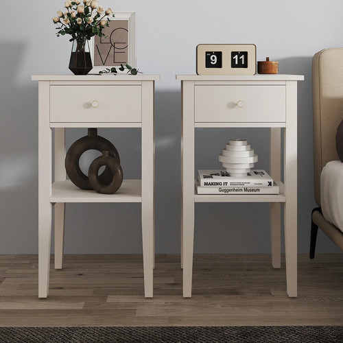 Pair one drawer bedside - of,