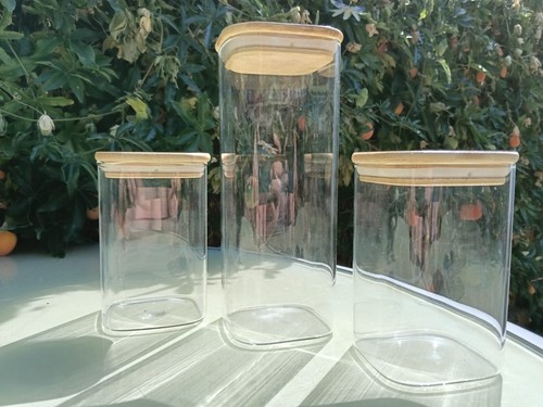 Set clear elegant glass - set, 3