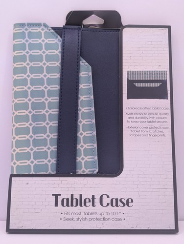 Leather tablet case blue - leather,