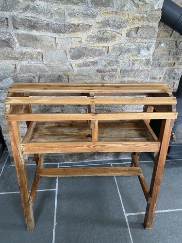 Vintage wooden saddle rack - saddle,