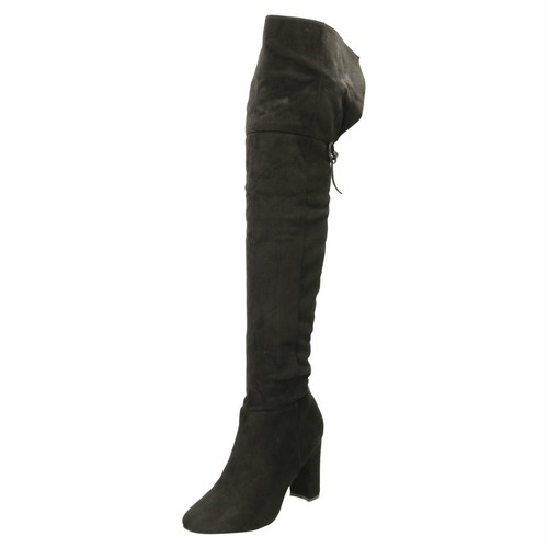 Ladies black boots over the - black,