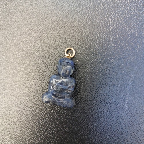 Vintage hand carved blue jade - hand,
