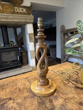 Vintage Wooden Table Lamp