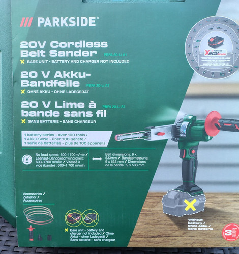Parkside 20v cordless belt - 20v,