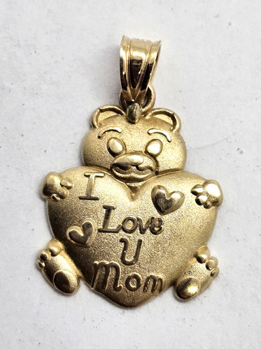 14k yellow gold - teddy, bear