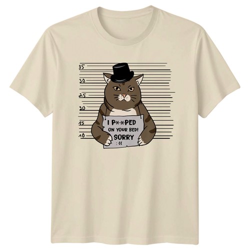 Funny cat mugshot shirt - cat, t-shirt