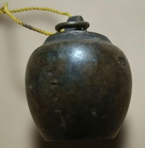 Antique copper bell with - copper,