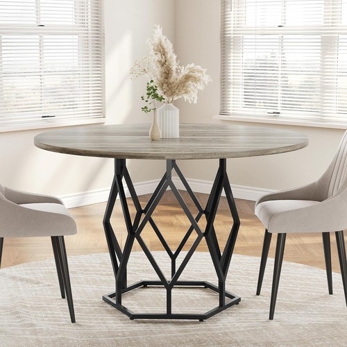 Round dining table - dining, 4-6