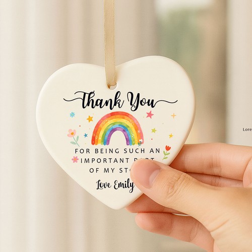 Personalised thank you ceramic - personalised,