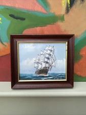 Vintage Maritime Oil Painting