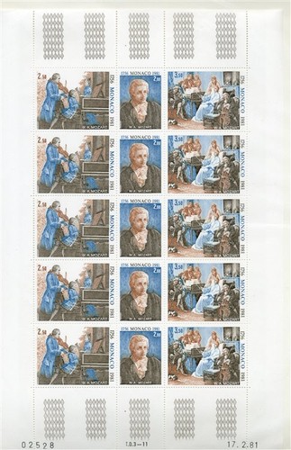 887038 monaco miniature sheet - 887038),